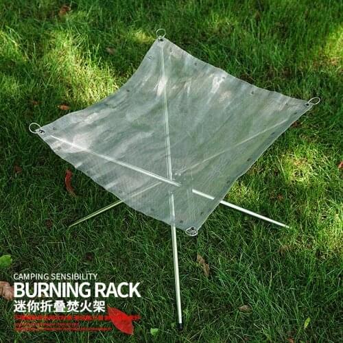 New Folding outdoor incinerator portable stainless steel barbecue stove camping stove carbon heating wood stove