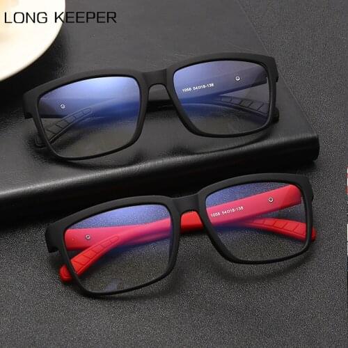 Retro Square Glasses Frame Fashion Computer Eyeglasses Frame Women Men Anti-blue Light Clear Lens Black Plastic Eyewear UV400