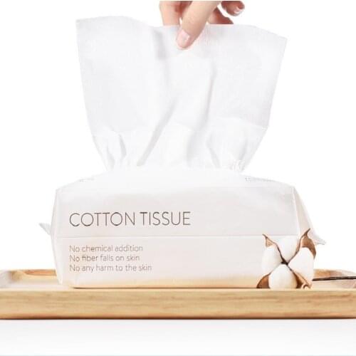 100pcs Disposable Face Towel Ultra Soft Thick Cotton Facial Tissue Washcloth Dry Wipes Makeup Remover Cleansing Towelettes