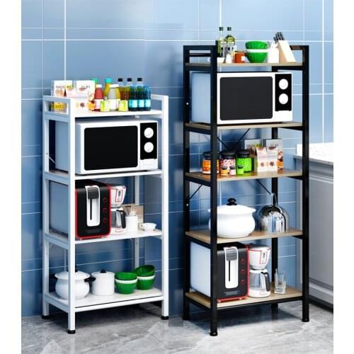 Kitchen Shelves On The Floor, Non-punching Condiment Countertops, Ovens, Storage Cabinets, Artifacts, Microwave Ovens, Multi-sto