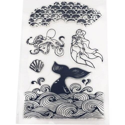 Ocean Goddess Transparent Clear Silicone Stamp Seal For DIY Scrapbooking Coloring Accessories Decorative Office School Supplies