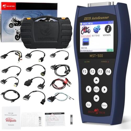 Master ZEUS AutoScanner Handheld Scanner MST-500 OBD Scanner for Universal Motorbikes which can support most brands of the world