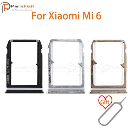 SIM Card Tray for Mi6 SIM Card Slot SIM Card Holder Card Slot Adapter for Mi 6 Replacement Parts with free Eject Pin