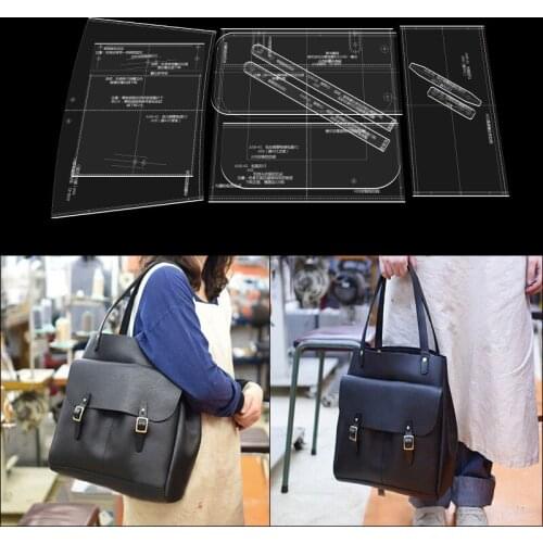 Single Shoulder Satchel Bag Handbag pattern DIY handmade leather leather durable acrylic mould 33x35x16CM