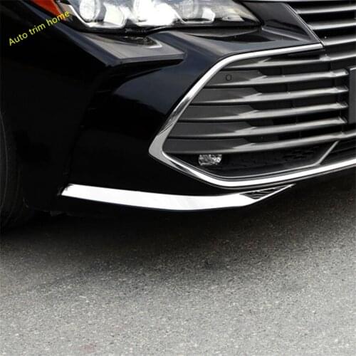 Lapetus Front Bumper Corner Strip Protective Cover Trim Fit For Toyota Avalon 2019 2020 2021 Stainless Steel Exterior Refit Kit