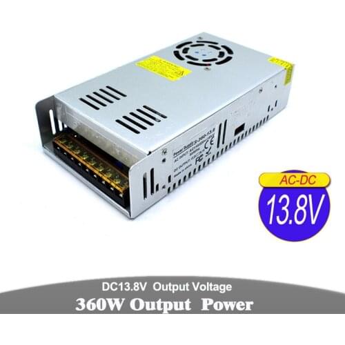 Universal 13.8V 26.1A 360W DC Power Supply Driver Transformers 220V 110V AC DC13.8V SMPS for CCTV Camera LED Light Lamp Monitor