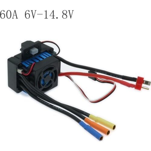 25A 45A 60A Waterproof Brushless Esc Electronic Speed Controller For Rc Model Car Boat Hsp Traxxas 6V-7.4V 6V-11.1V 6V-14.8V