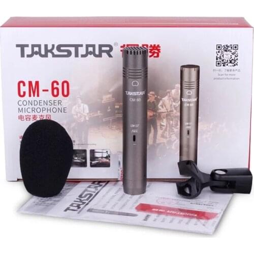 Top quality Takstar CM-60 professional recording microphone Aforementioned Type Condenser Microphone for musical instrument