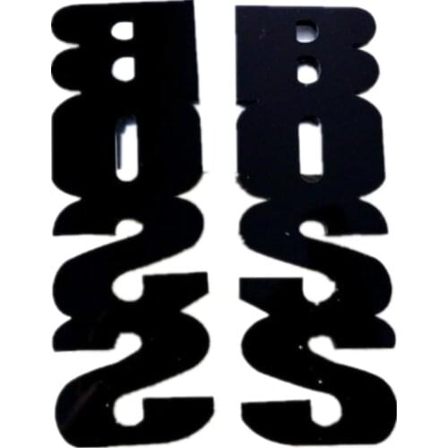 New Fashion Punk English Letter Earrings for Women Hollow Cool Black Long Acrylic Earring Jewelry Pendientes Grandes Moda