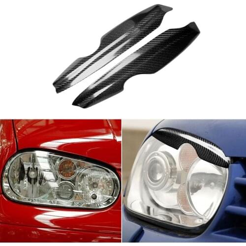 1 Pair of Car Accessories Real Carbon Fiber Headlight Cover Eyebrows Eyelids Fit For VW Volkswagen Golf 4 MK4 IV GTI 1999-2004