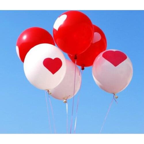 10pcs/lot Love Heart Valentines Latex Balloons Red Heat Helium Air Balloons for Wedding Engaged Propose Party Decorations Globos
