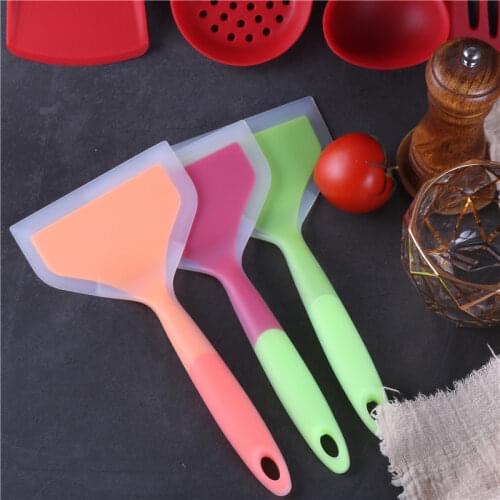 Silicone Kitchen ware Cooking Utensils Spatula Beef Meat Egg Kitchen Scraper Wide Pizza Cooking Tools Shovel Non-stick