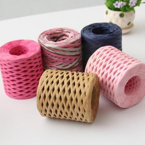 200M Raffia Paper Ribbon Decoration Wedding Rope Ribbon Party Paper Craft Packing Gift Twine Easter Wrapping For Natural Q7K9