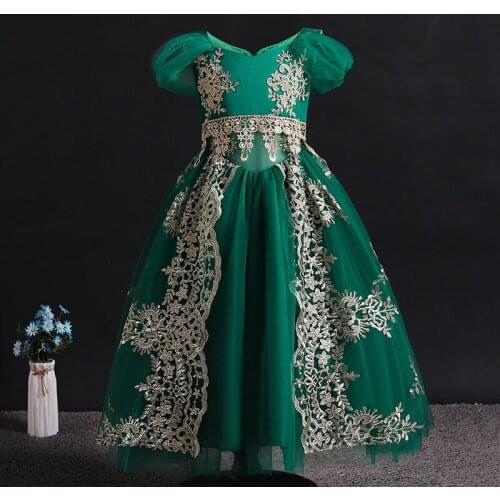 2021 Spring Summer New Girls Birthday Party Evening Dress Wedding Princess Dresses Children Costume 10 Years Old Dress For Girls