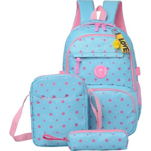 3 pcs/sets High Quality School Bag Fashion School Backpack for Teenagers Girls schoolbags kid backpacks mochila escolar