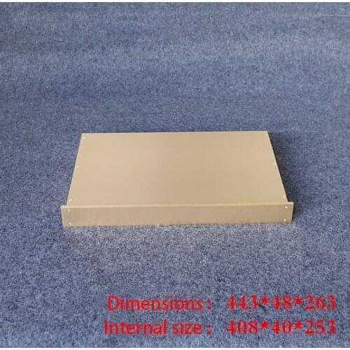 443*48*263MM BZ4405 All-aluminum Power Amplifier Chassis Case Housing DIY Box Enclosure Front-mounted Amp Chassis Shell