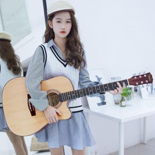 Accessories Wood Guitar Trainer Girl Aesthetic Music Acoustic Guitar Travel High Quality Guitarras Musical Instruments DL60JT