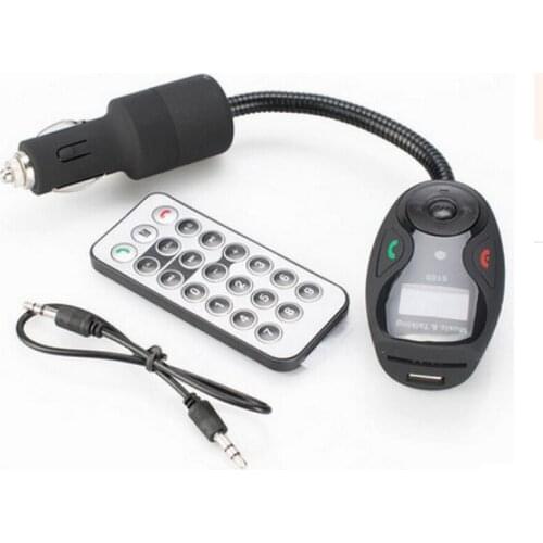 Bluetooth Car Kit FM Transmitter Hands Free AuxMp3 Player Modulator with LED Display Portable Dual USB Charger Transmissor FM