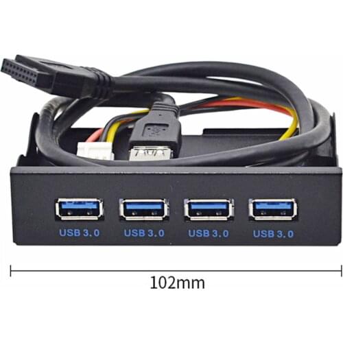 Chenyang Motherboard 20Pin Connector to USB 3.0 HUB 4 Ports Front Panel Cable for 3.5" Floppy Bay