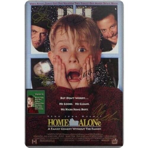 Home Alone Novelty Parking Retro Metal Tin Sign Plaque Poster Wall Decor Art Shabby Chic Gift