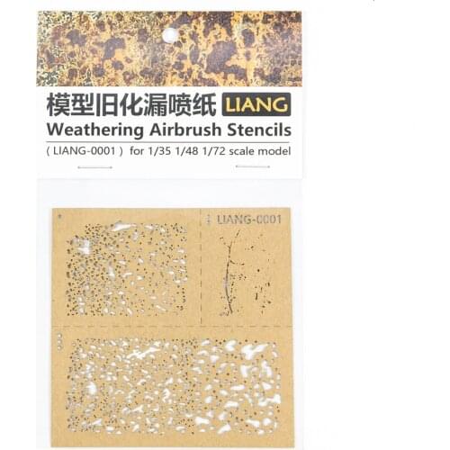 DIY Spray Paper Weathering Airbrush Stencils Tools for 1/35 1/48 1/72 Scale Model Making Modification Kit