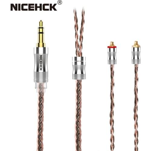 NiceHCK C24-6 Headset Cable 24 Core Silver Plated Copper Pure Copper Wire 3.5mm/2.5mm/4.4mm MMCX/NX7/QDC/0.78 2Pin for MK3 EBX21