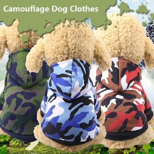 Camouflage Pet Dog Clothes Winter Dog Coat Jacket for Small Dogs Chihuahua Clothes Solid Winter Puppy Outfits Dogs Clothing
