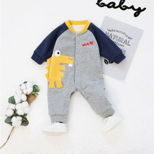 0-12M Newborn Girl Boy Rompers Autumn Winter Boys Jumpsuit Cute Cartoon Dziecko Clothes Toddler Long Sleeve Outfis