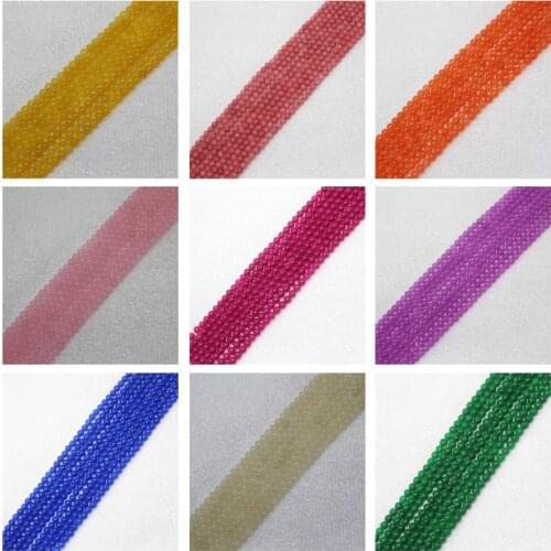 Mini. Order is $7! 4mm Blue Green Red Violet... Jades Round DIY Jewelry Making Loose Beads 15"