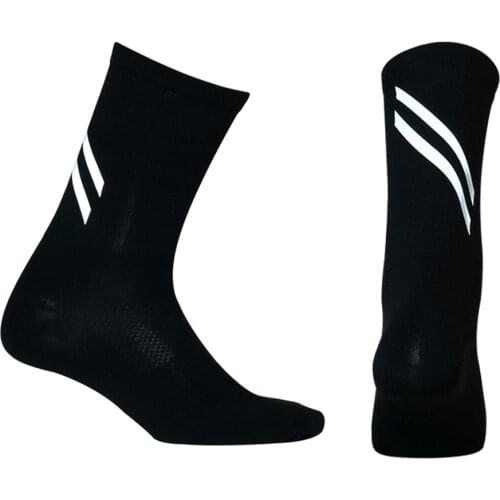 Knee-High Socks Reflective Cycling Socks Night Safety Men Women Professional Bicycle Bike Socks Sport Hiking Running Sock