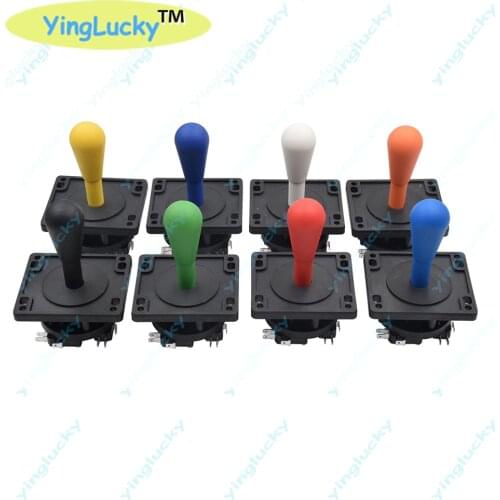 2PCS New Happ style joystick Arcade stick 4 way 8 way joystick wirh 3 PIN Micro Switch Bat top ball American style handle