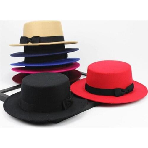 2018 cotton solid brimmed hat Travel cap Fedoras jazz hat Panama hats for women and girl 10