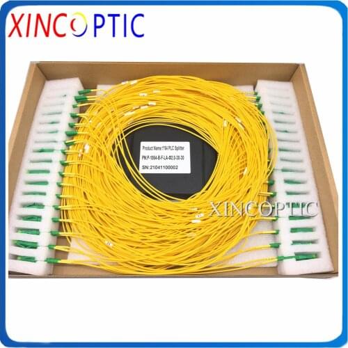FTTH GPON EPON 1*64 ABS Box PLC Fiber Optic Splitter​,1*64 FBT Coupler Module,Dia:2.0mm,G657A1,L:1M​,With LC/ST/FC/SCAPC