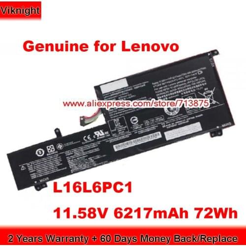 Genuine L16L6PC1 Battery 5B10M53745 for Lenovo Yoga 720-15 720-15Ikb 720-15IKB-80X7 5B10M53743 11.58V 6217mAh 72Wh