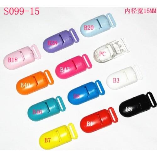 Multi Colors 600pcs 15MM KAM Brand Plastic Clips Transparent Pacifier Clips Soother Holder For Baby Pacifier Free Shipping