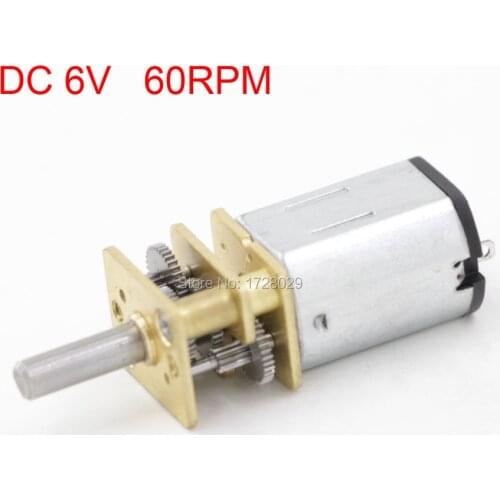 12F-N20 60RPM 6V Mini N20 DC Gear Reduction Motor for RC Car Robot Model DIY Engine Toys House Appliance Parts