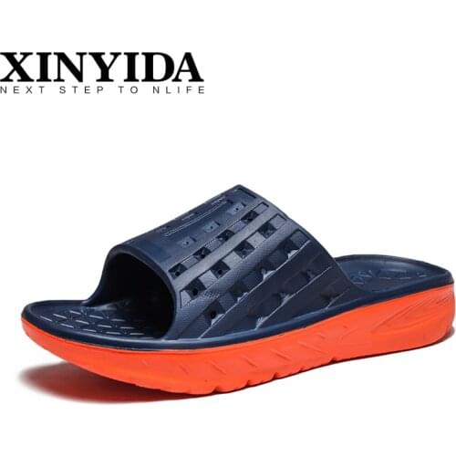 New Arrivals Summer Mens Slides Slip On Cushion Rehabilitation Slippers Indoor Thick Sole Flip Flops For Hotel Plus Size 40-49