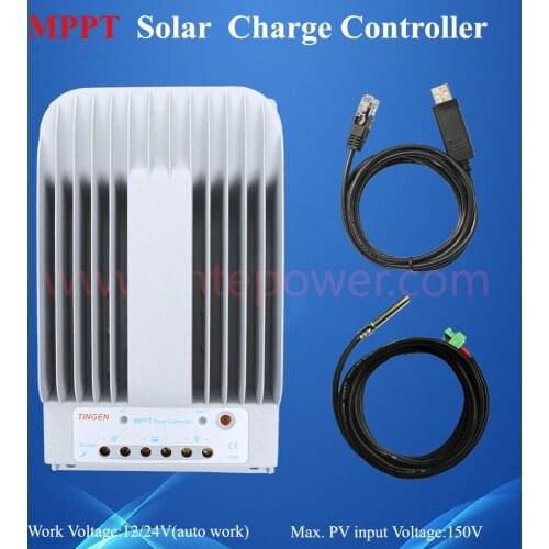 Tracer4215BN 12V/24V auto work 40a 150v mppt solar controller +usb cable+sensor cable