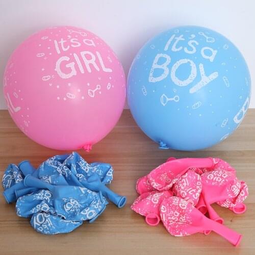 10pc/lot 12inch Baby Shower Balloons Its A Boy Its A Girl latex Balloons Children Birthday party decorations kid toys