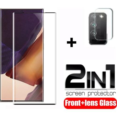2in1 Tempered Glass for Samsung Galaxy Note 20 Ultra Screen Protector Lens Protection for Samsung Note20 Ultra 20 film