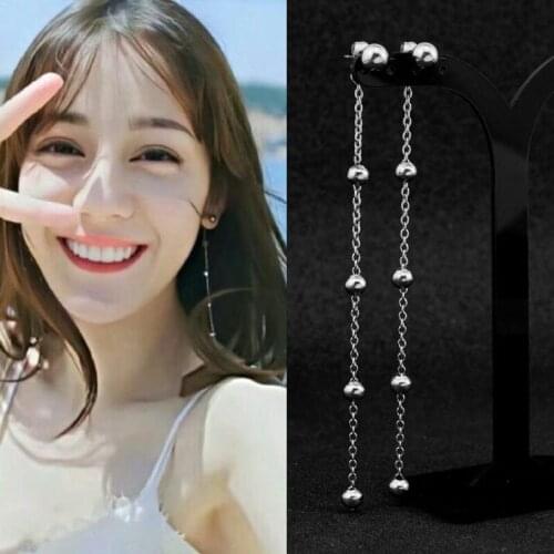 WOWTIGER Fashion hyperbole Long style Ear studs Earring tassel shape bead chain Charm Earrings For Women Wedding Party Gift