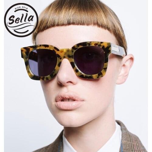 Sella Hot Sale Fashion Women Oversized Square Sunglasses Brand Designer Retro Classic Men Thick Frame Summer Sun Glasses Eyewear