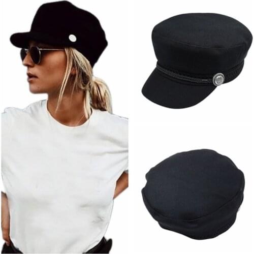 Winter Hats For Women Men Octagonal Cap Wool Button Traveling Hiking Caps Sun Visor Hat Black Sport Running Hat