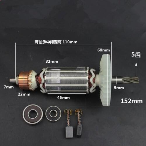 1pc AC220V Replacement for Makita HR2450 2440 2453 Anchor armature 5 Teeth motor engine Electric hammer rotor