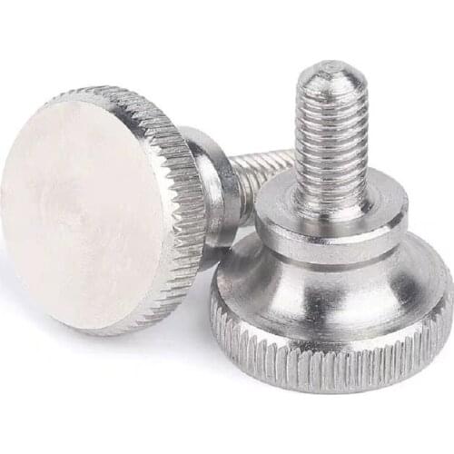 10Pcs DIN464 GB834 M3 M4 M5 Stainless Steel Knurling Head Knurled Thumb Screw Hand Tighten Curtain Wall Lock Screws HW069