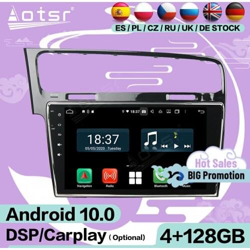 128G Carplay Screen Multimedia Stereo Android Player For VW Golf 7 2013 2014 2015 GPS Navigation Audio Radio Receiver Head Unit