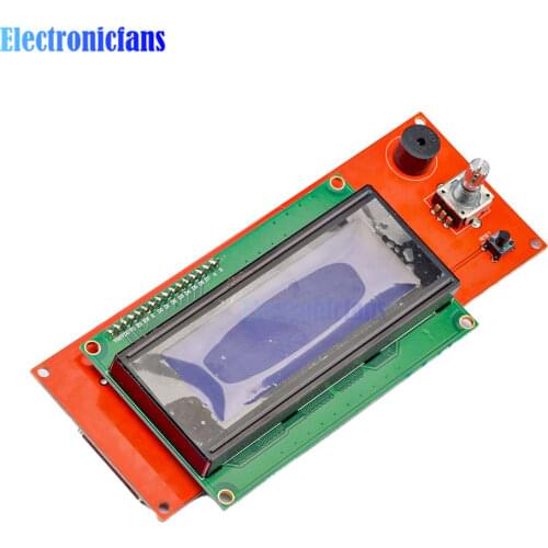2004 LCD Smart Display Screen Controller Module Blue Screen Display Monitor with 5Pin Flexible Flat Ribbon Cable for 3D Printer