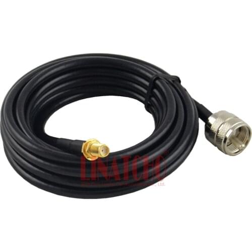3 meters handheld radio walkie talkie antenna rg58u coaxial cable PL259 UHF to sma female connector cable