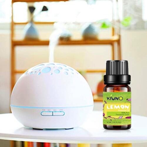 KIUNO 10ML Lemon Aroma Pure Essential Oils For Massage Humidifier Aromatherapy Diffusion Air Purification Remove Fatigue Relax