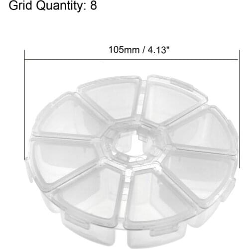 Uxcell Fixed Component Storage Box Electronic Component Containers for Washers Nuts 15/8/10/6/24/5/12 Grids Tool Boxes